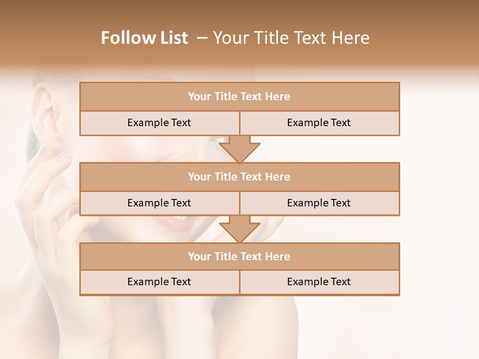 Touching Portrait Cute PowerPoint Template
