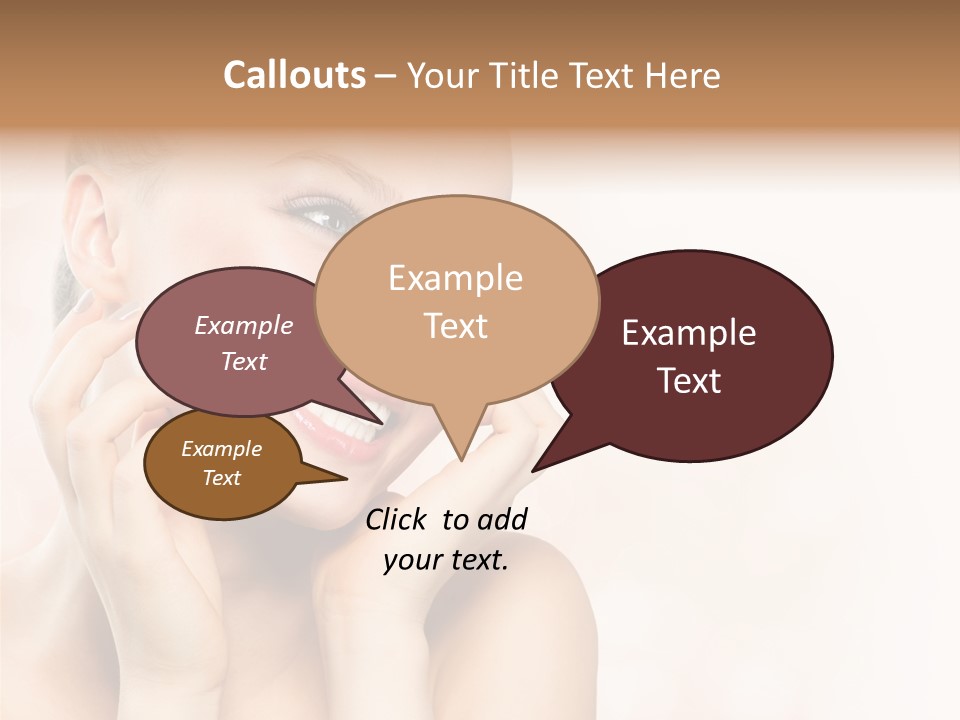 Touching Portrait Cute PowerPoint Template