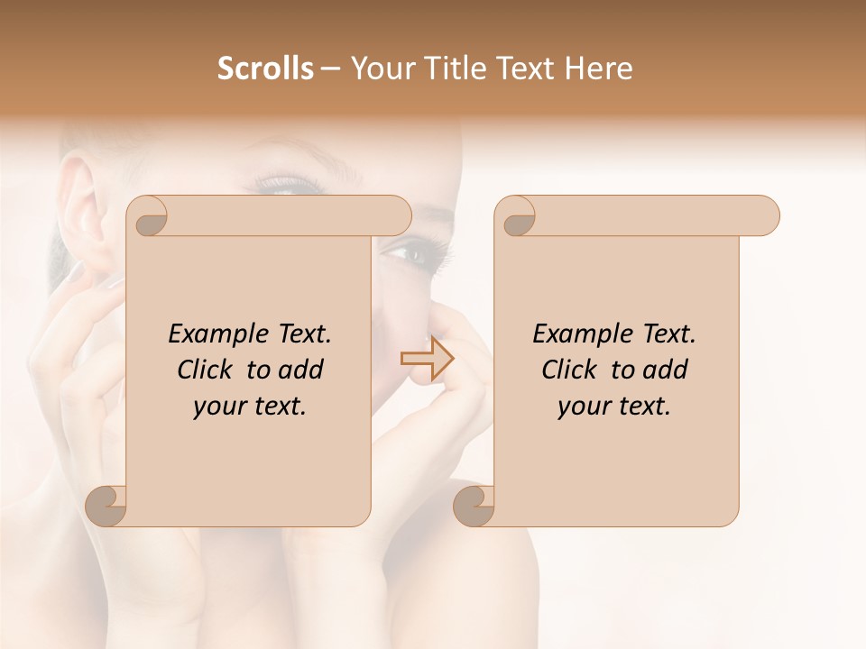 Touching Portrait Cute PowerPoint Template
