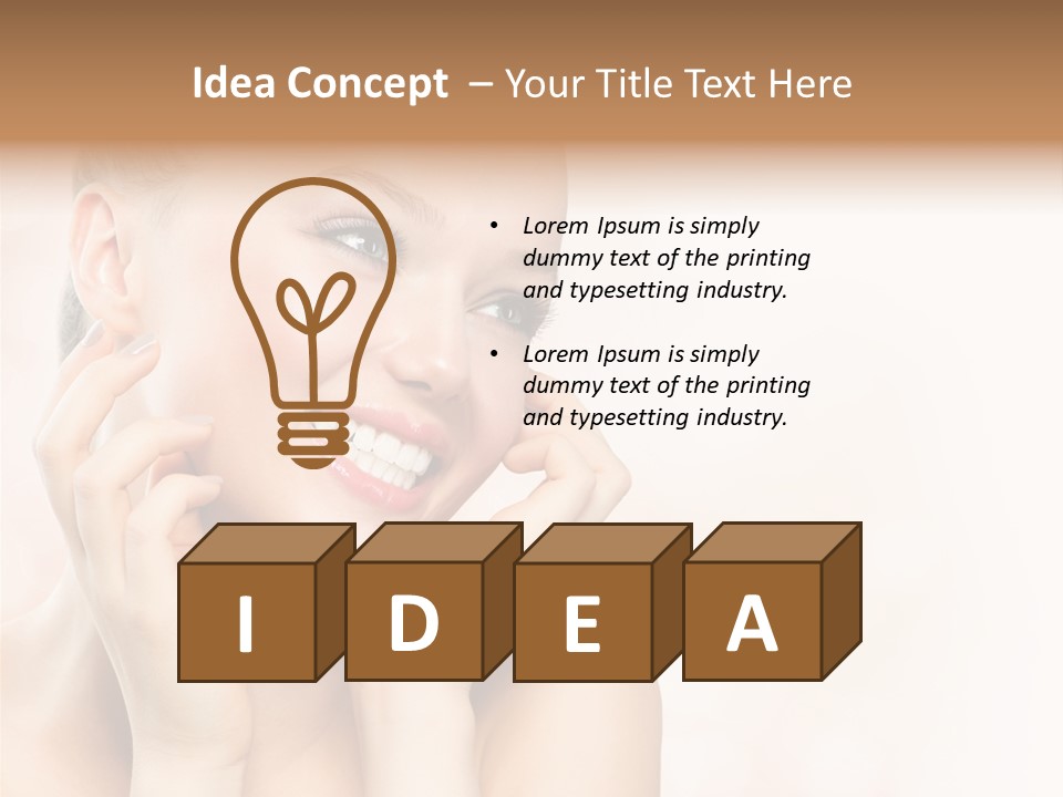 Touching Portrait Cute PowerPoint Template