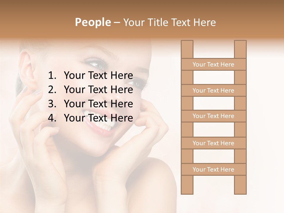 Touching Portrait Cute PowerPoint Template