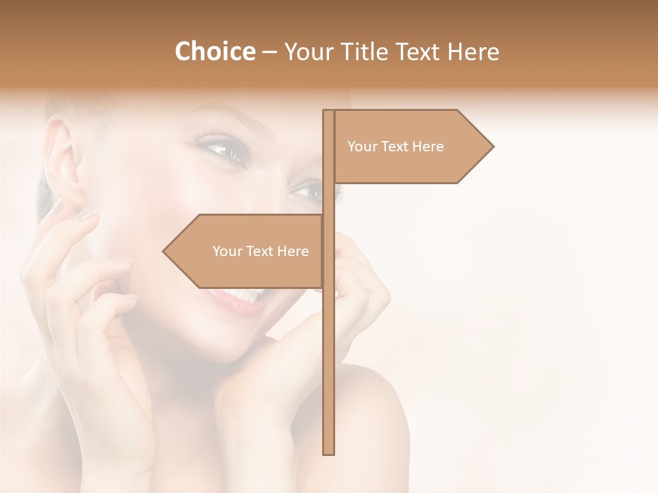 Touching Portrait Cute PowerPoint Template