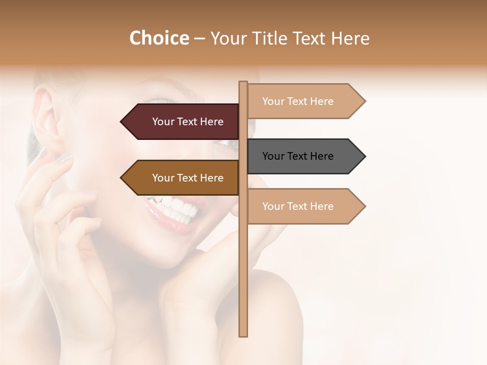 Touching Portrait Cute PowerPoint Template