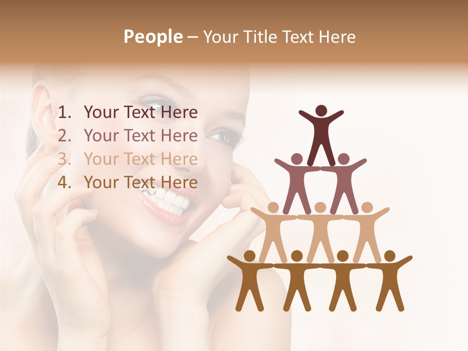 Touching Portrait Cute PowerPoint Template