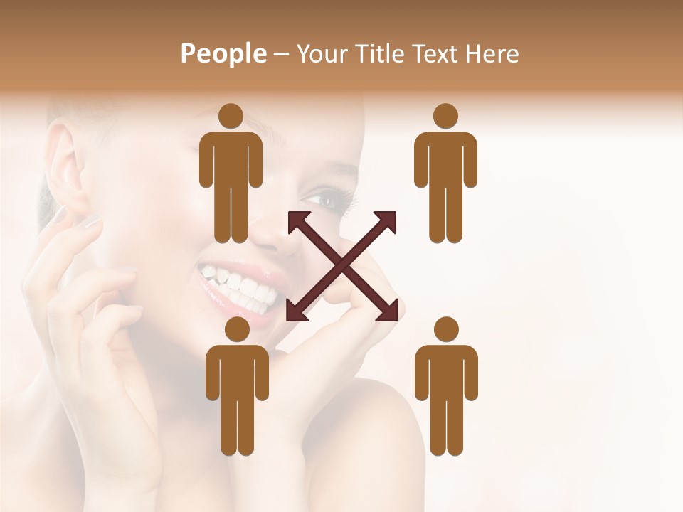 Touching Portrait Cute PowerPoint Template