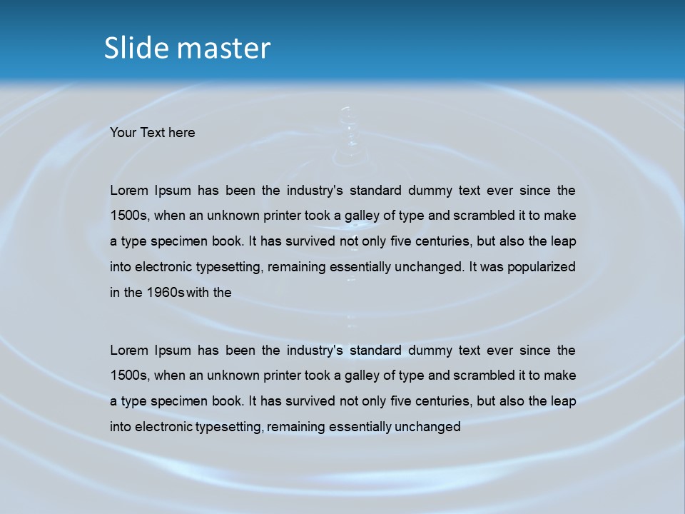 Concept Papier Peint Bleu PowerPoint Template