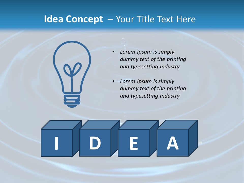 Concept Papier Peint Bleu PowerPoint Template