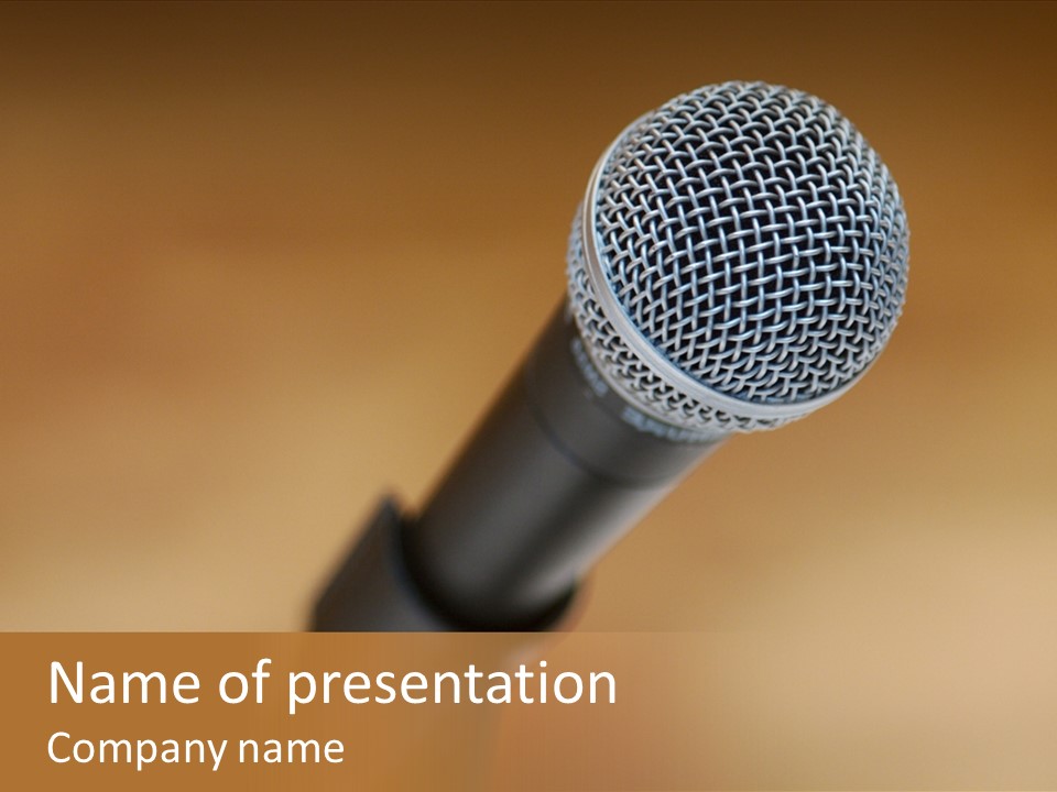 Speech Audio Closeup PowerPoint Template