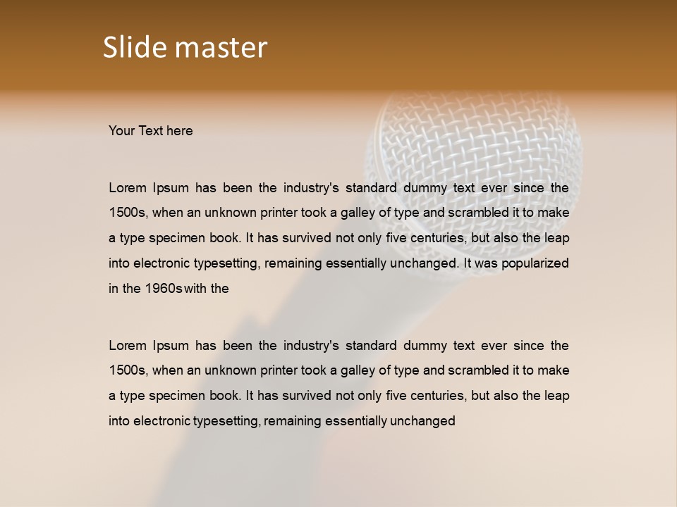 Speech Audio Closeup PowerPoint Template