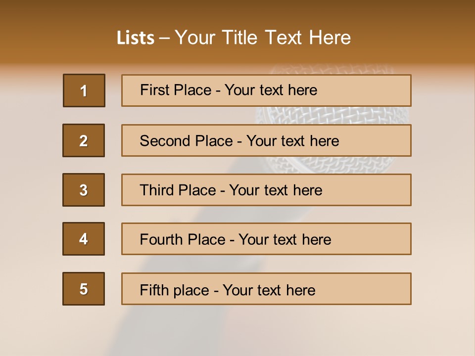 Speech Audio Closeup PowerPoint Template