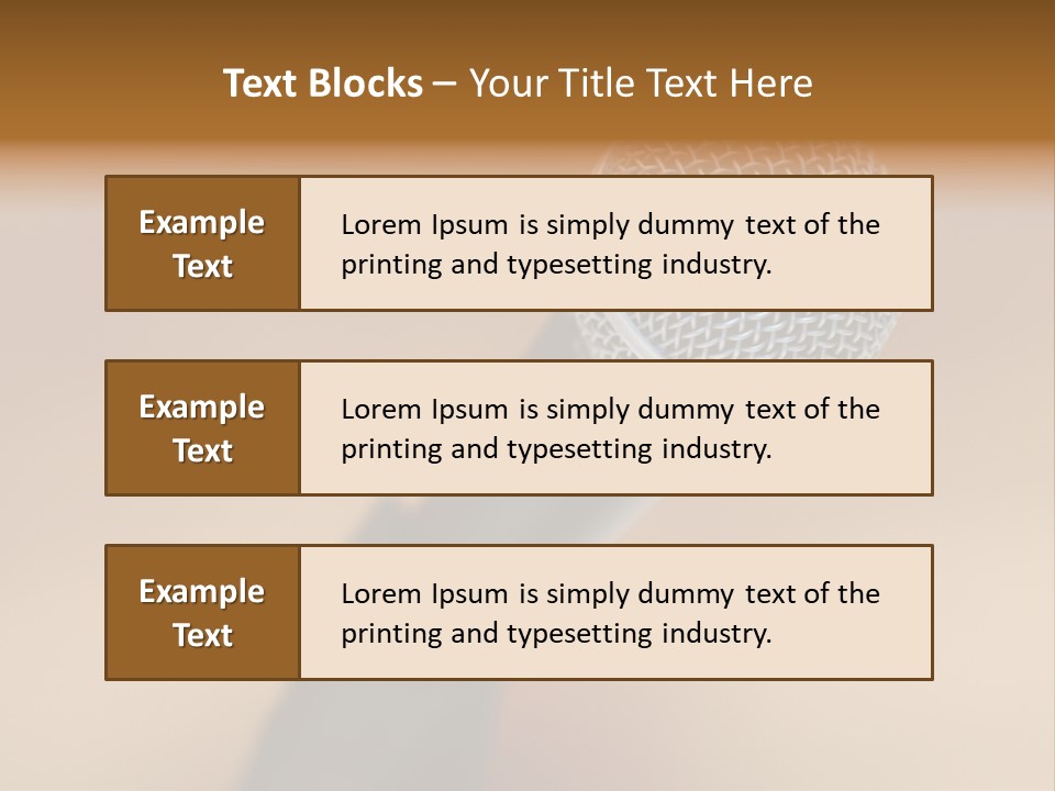 Speech Audio Closeup PowerPoint Template