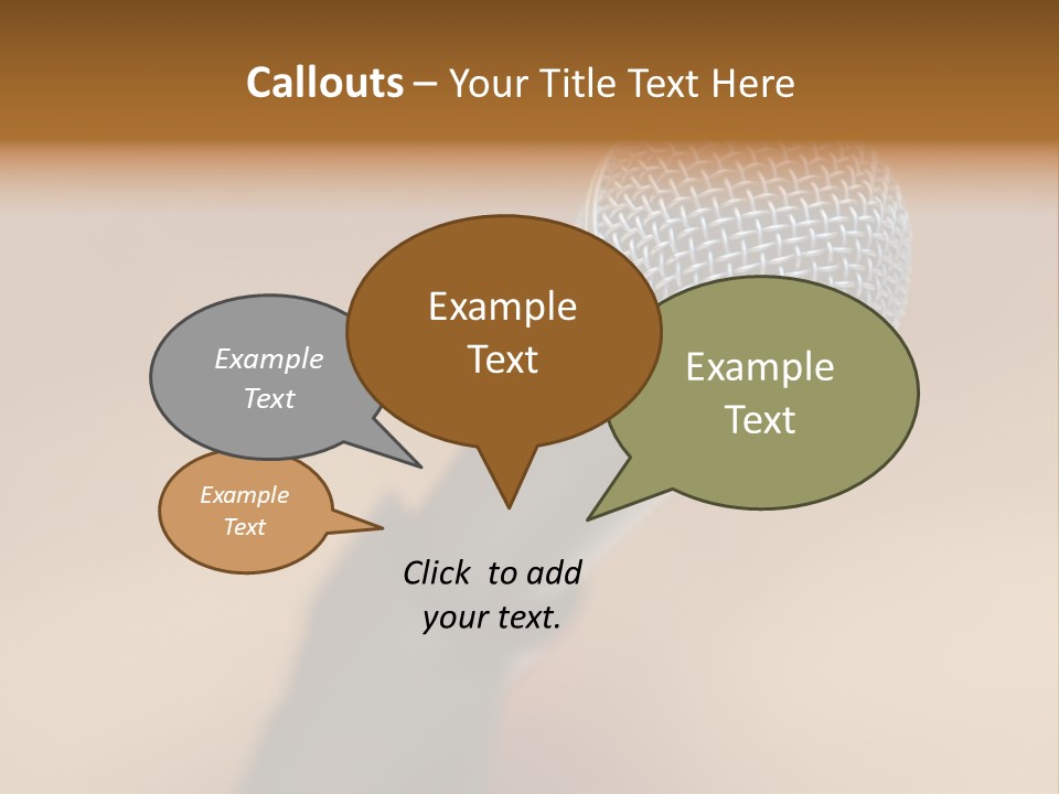 Speech Audio Closeup PowerPoint Template