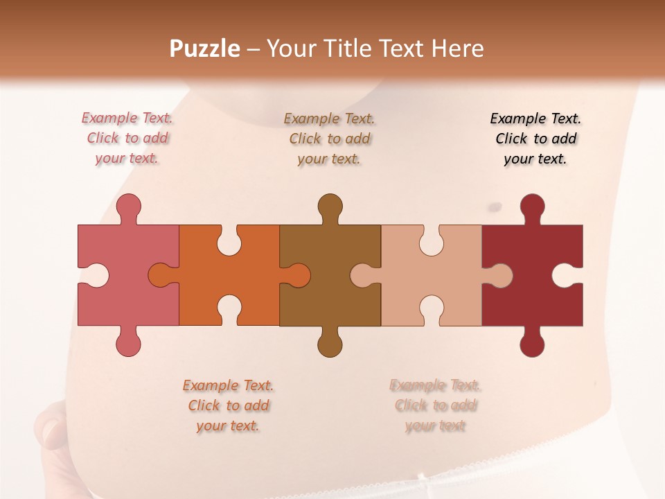 Greeting Cards Puzzles White PowerPoint Template