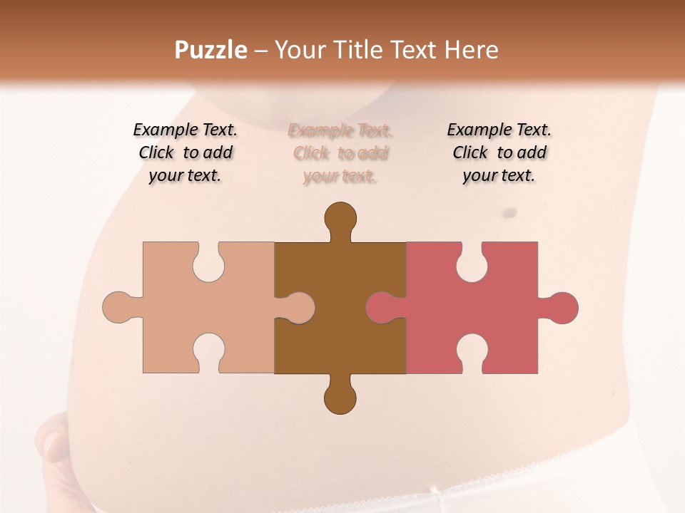 Greeting Cards Puzzles White PowerPoint Template