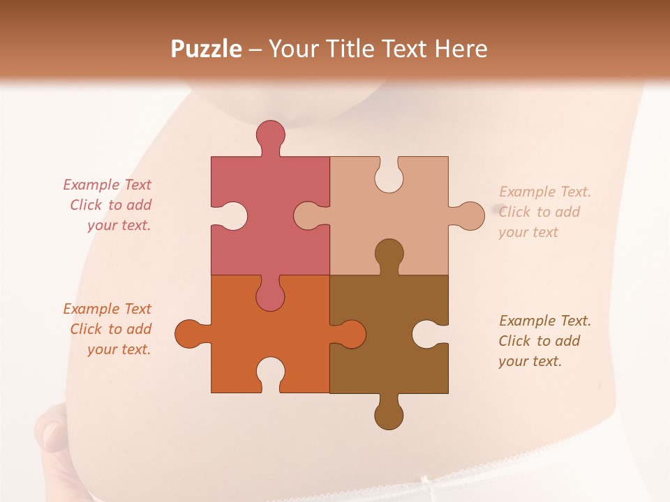 Greeting Cards Puzzles White PowerPoint Template