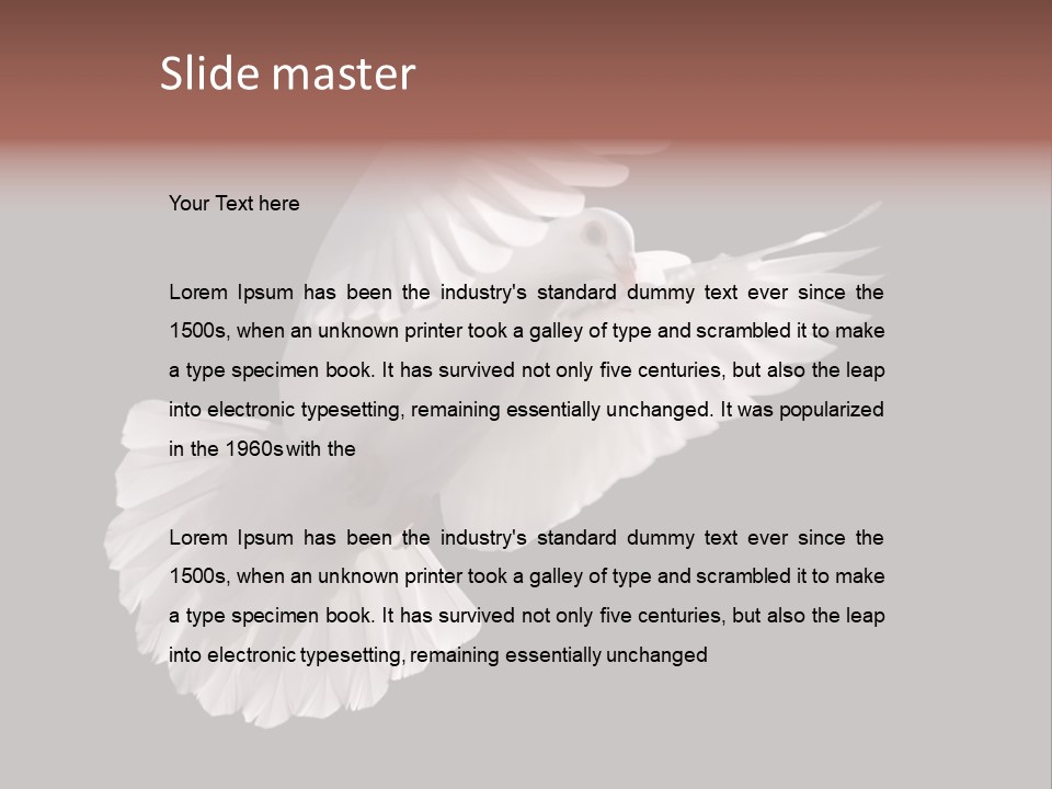 Flying Hope Holy PowerPoint Template