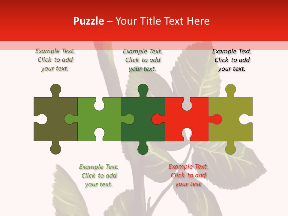 Greeting Cards Puzzles White PowerPoint Template