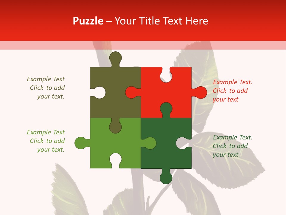 Greeting Cards Puzzles White PowerPoint Template