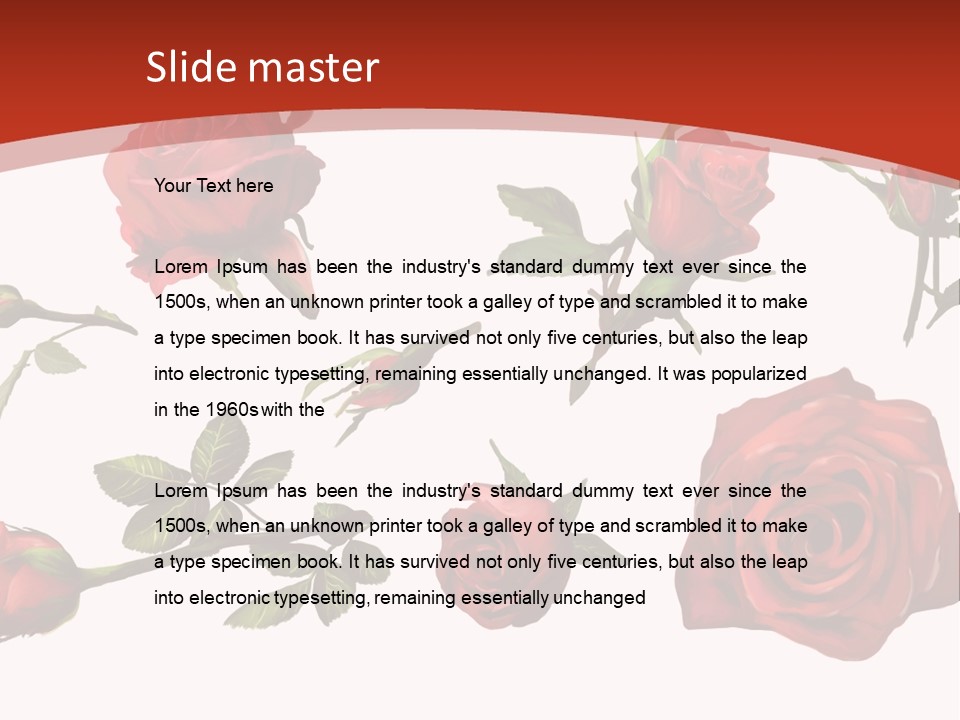 Flowers Decoration Group PowerPoint Template