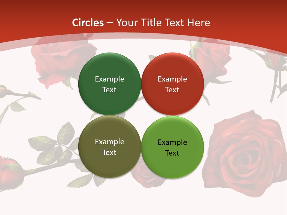 Flowers Decoration Group PowerPoint Template