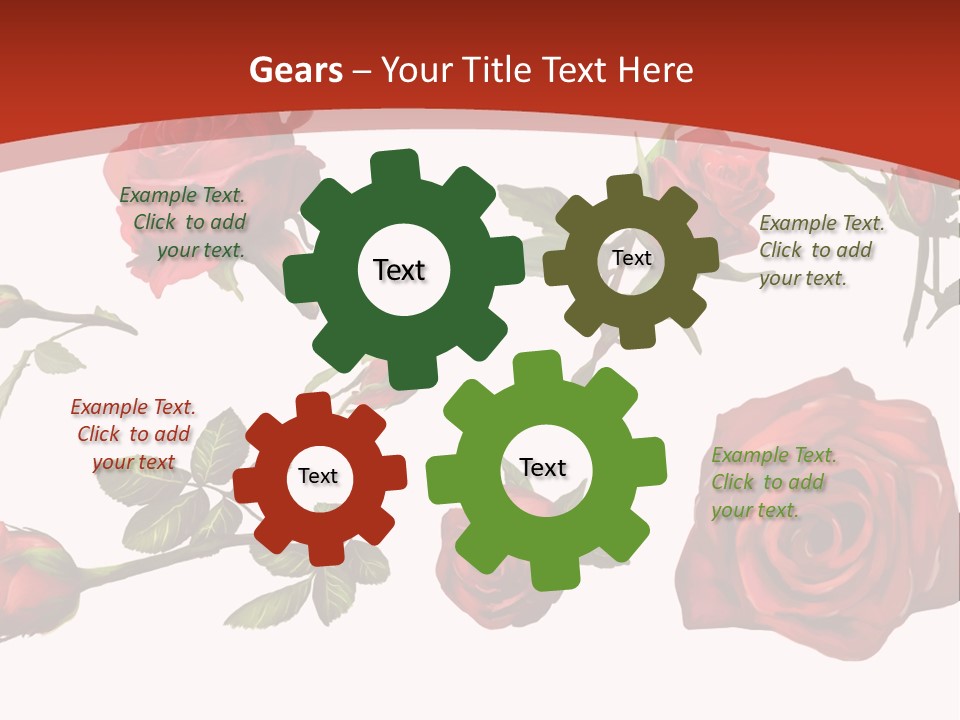 Flowers Decoration Group PowerPoint Template