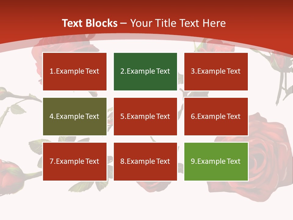 Flowers Decoration Group PowerPoint Template