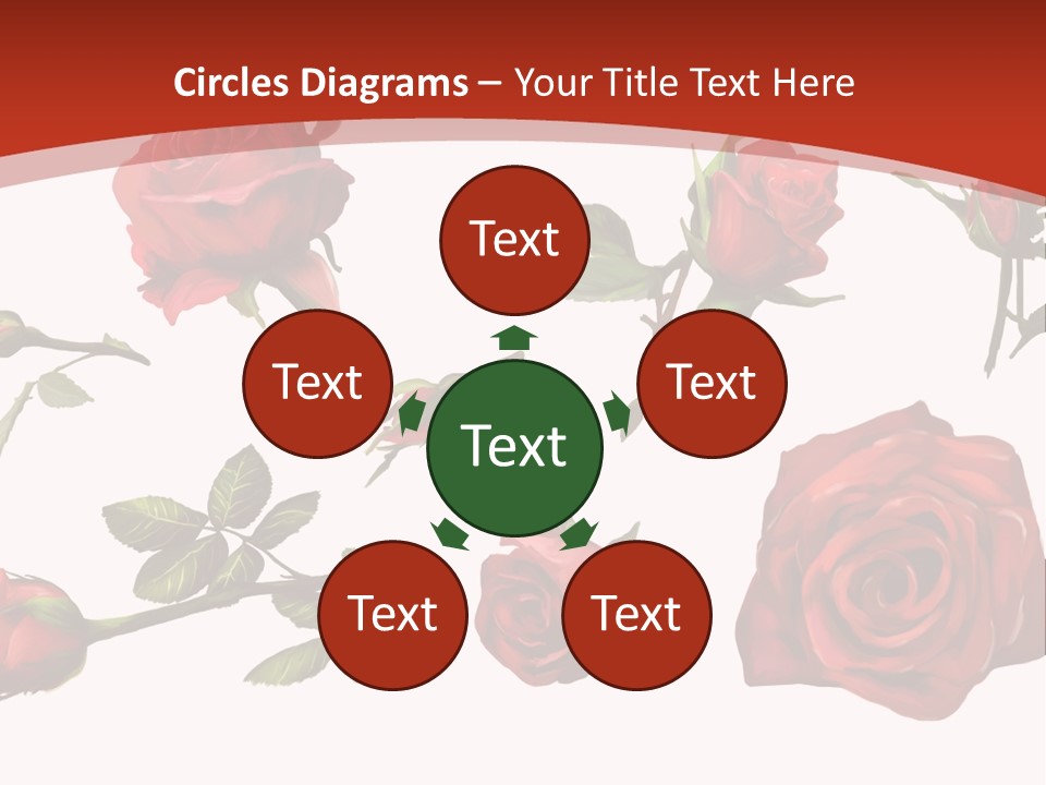 Flowers Decoration Group PowerPoint Template