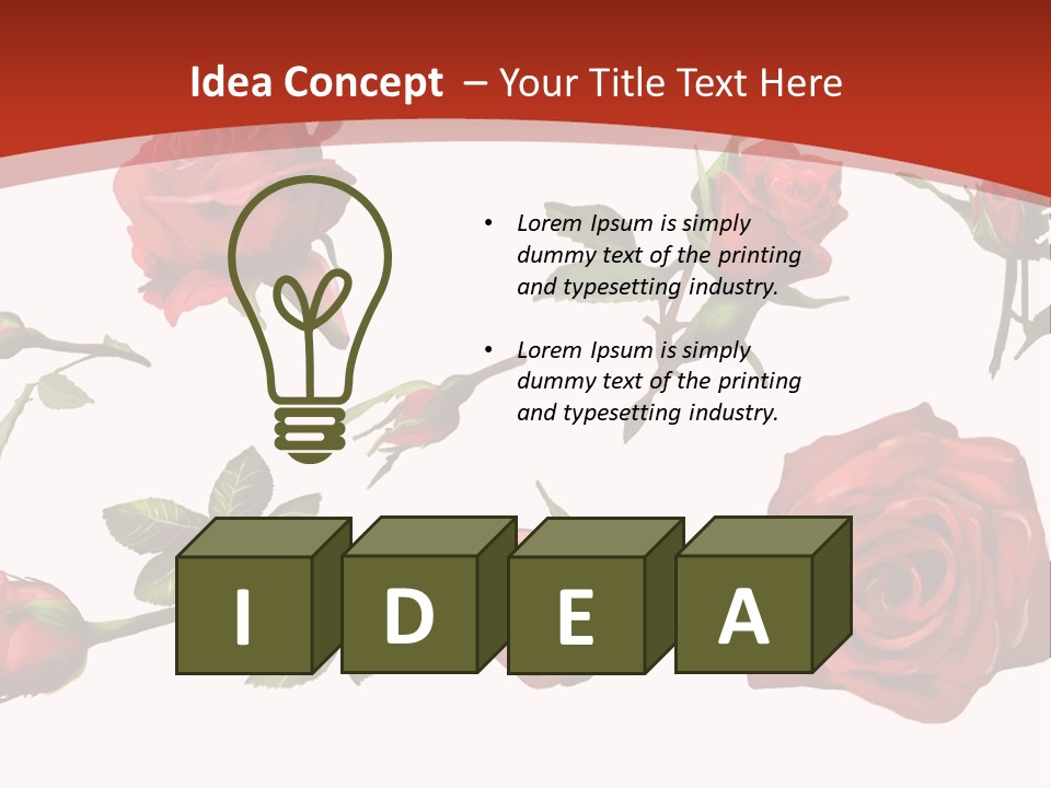 Flowers Decoration Group PowerPoint Template