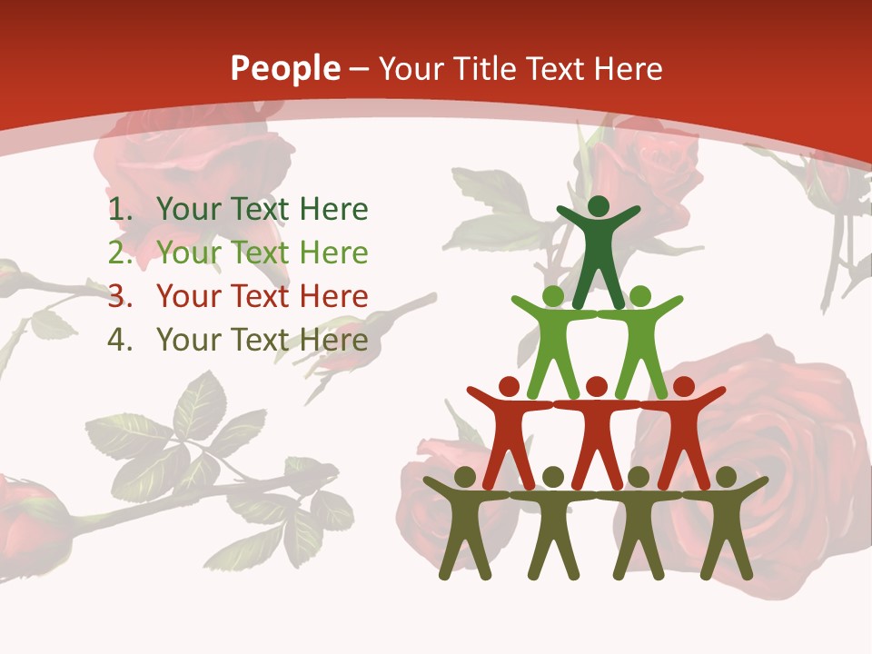 Flowers Decoration Group PowerPoint Template