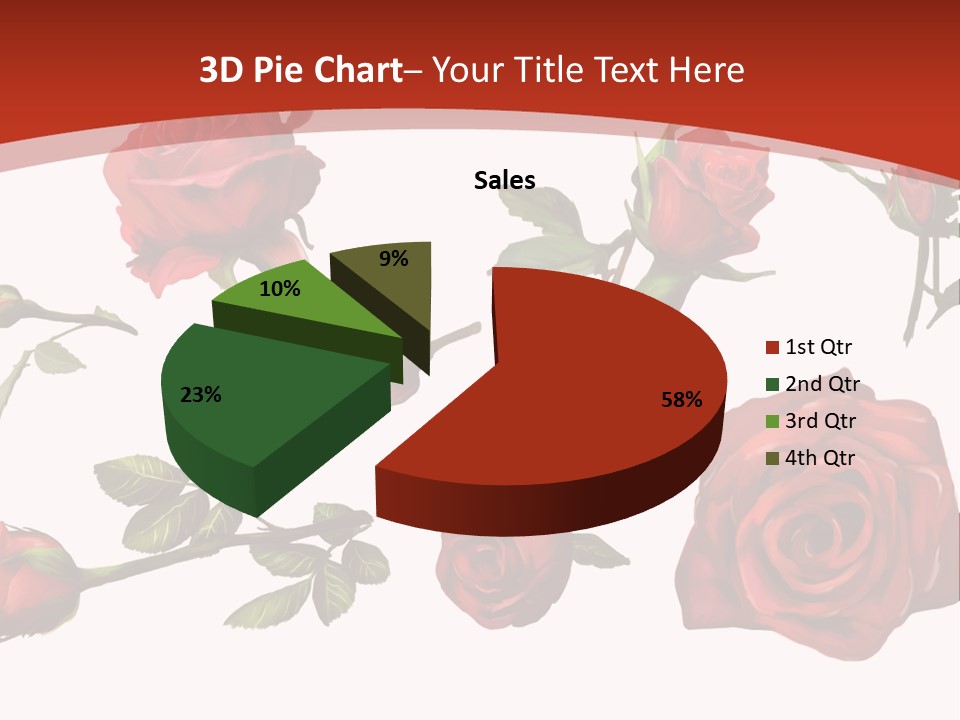 Flowers Decoration Group PowerPoint Template