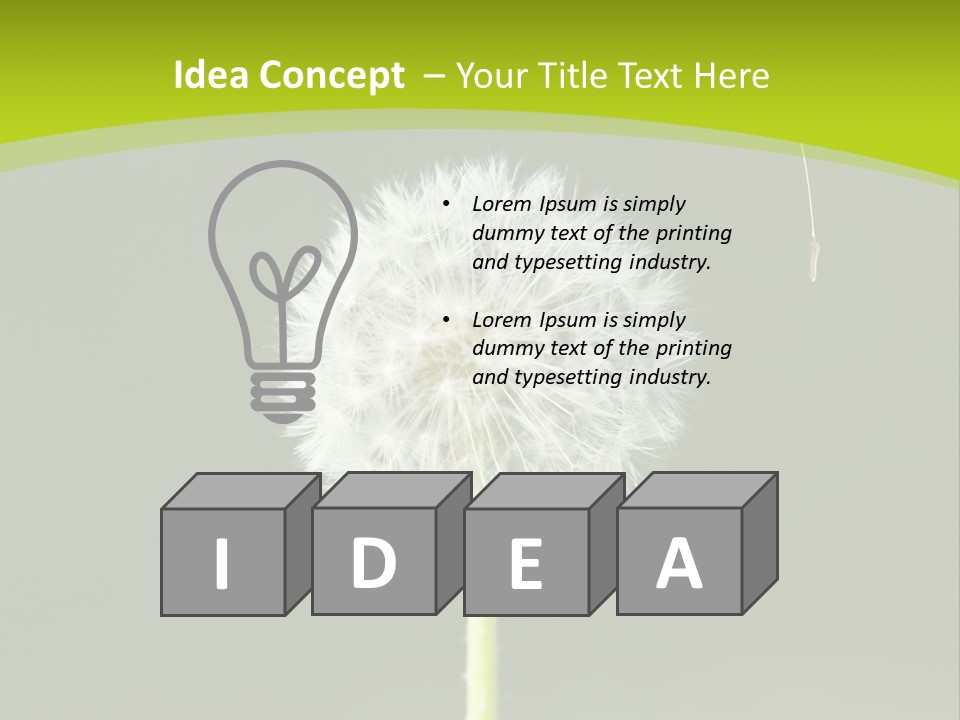 Flug Pusteblume Allergie PowerPoint Template