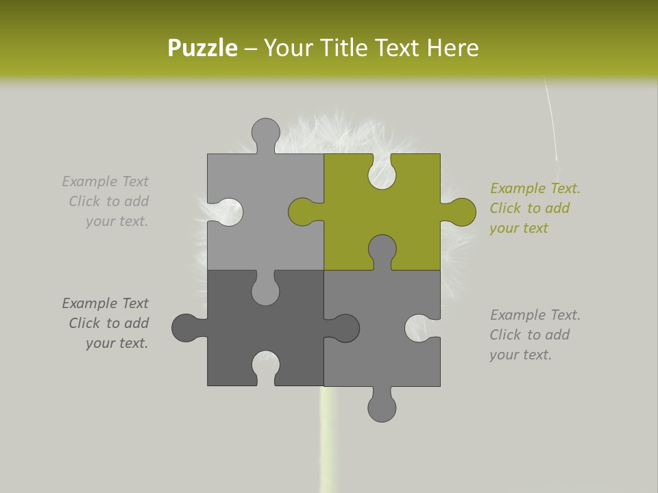 Pusteblume Wachsen Samen PowerPoint Template