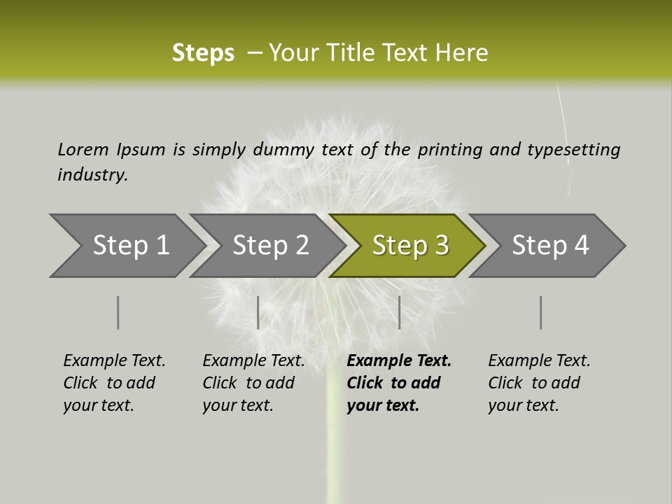 Pusteblume Wachsen Samen PowerPoint Template