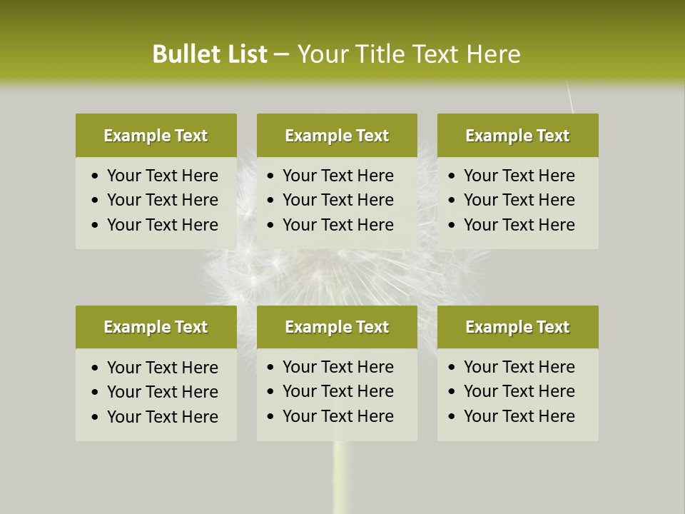 Pusteblume Wachsen Samen PowerPoint Template