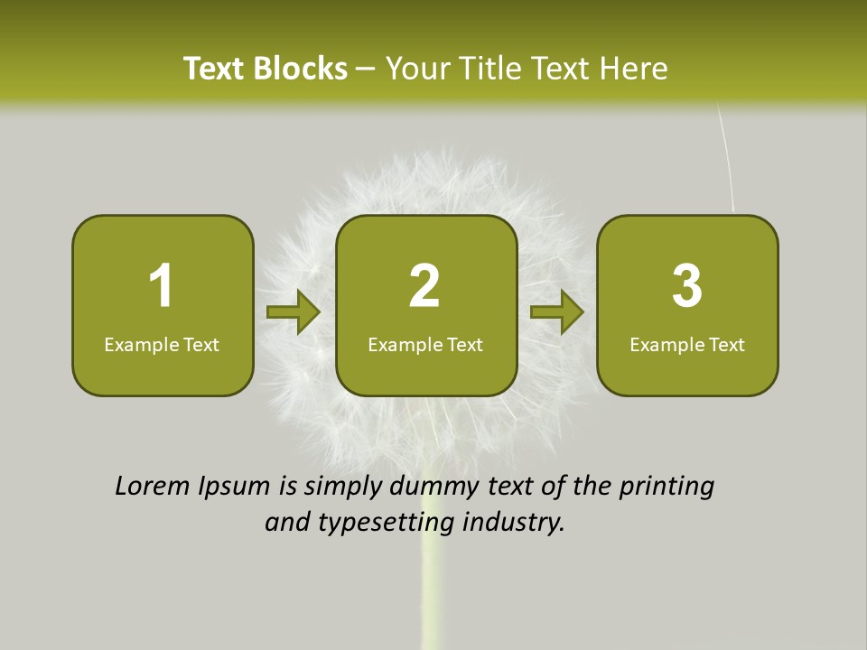 Pusteblume Wachsen Samen PowerPoint Template