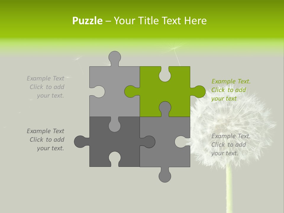 Wehen Pusteblume Blume PowerPoint Template