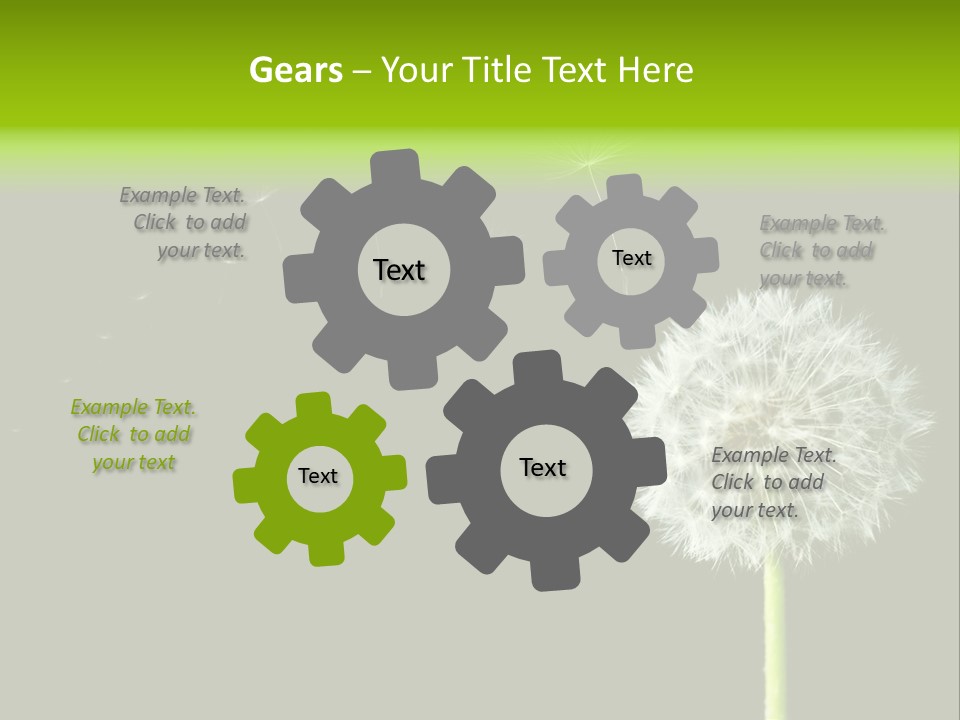 Wehen Pusteblume Blume PowerPoint Template