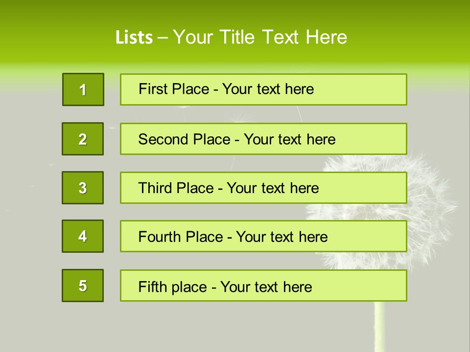 Wehen Pusteblume Blume PowerPoint Template