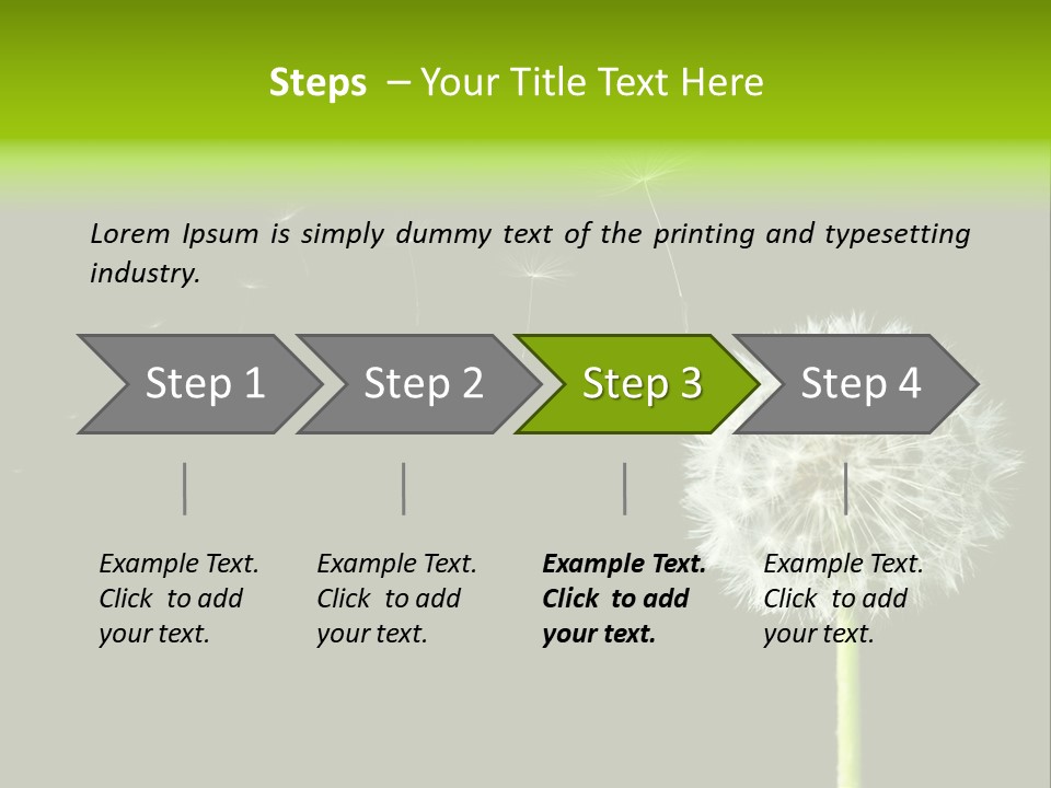 Wehen Pusteblume Blume PowerPoint Template