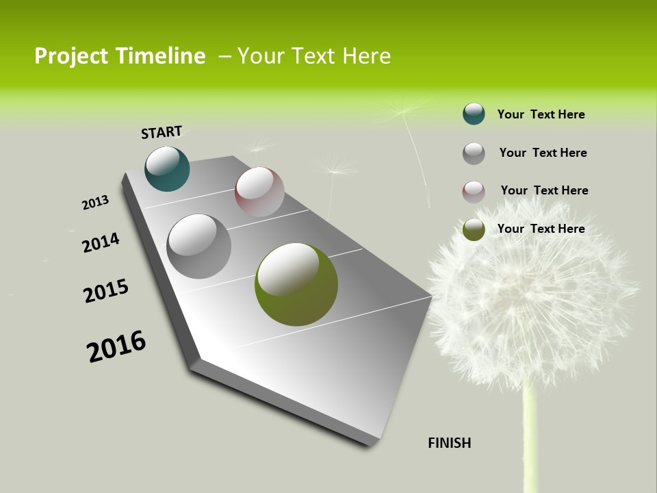 Wehen Pusteblume Blume PowerPoint Template