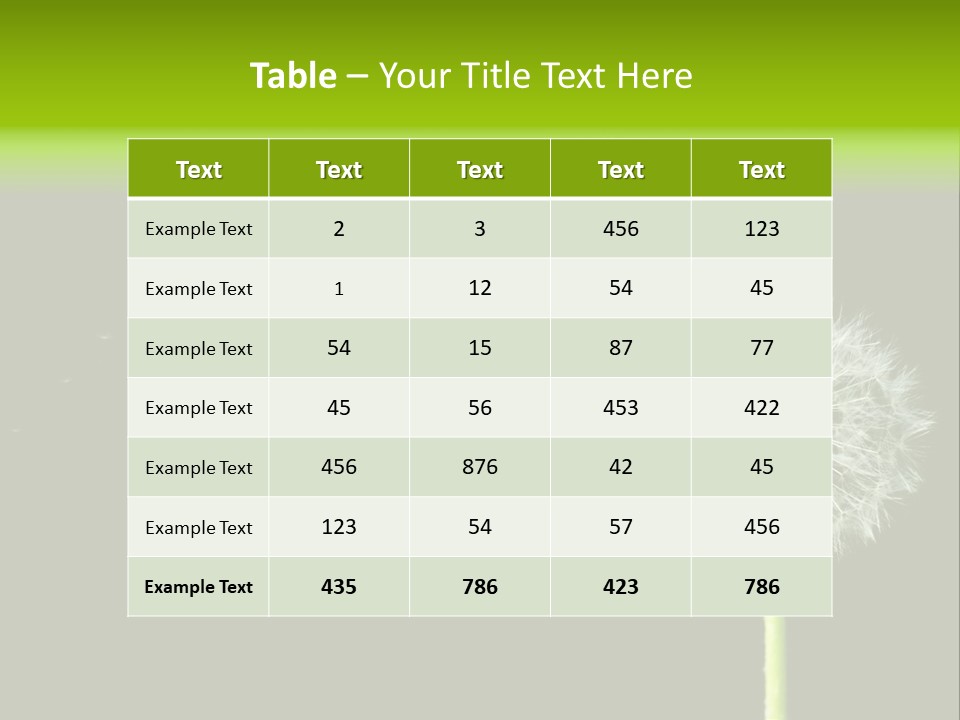 Wehen Pusteblume Blume PowerPoint Template