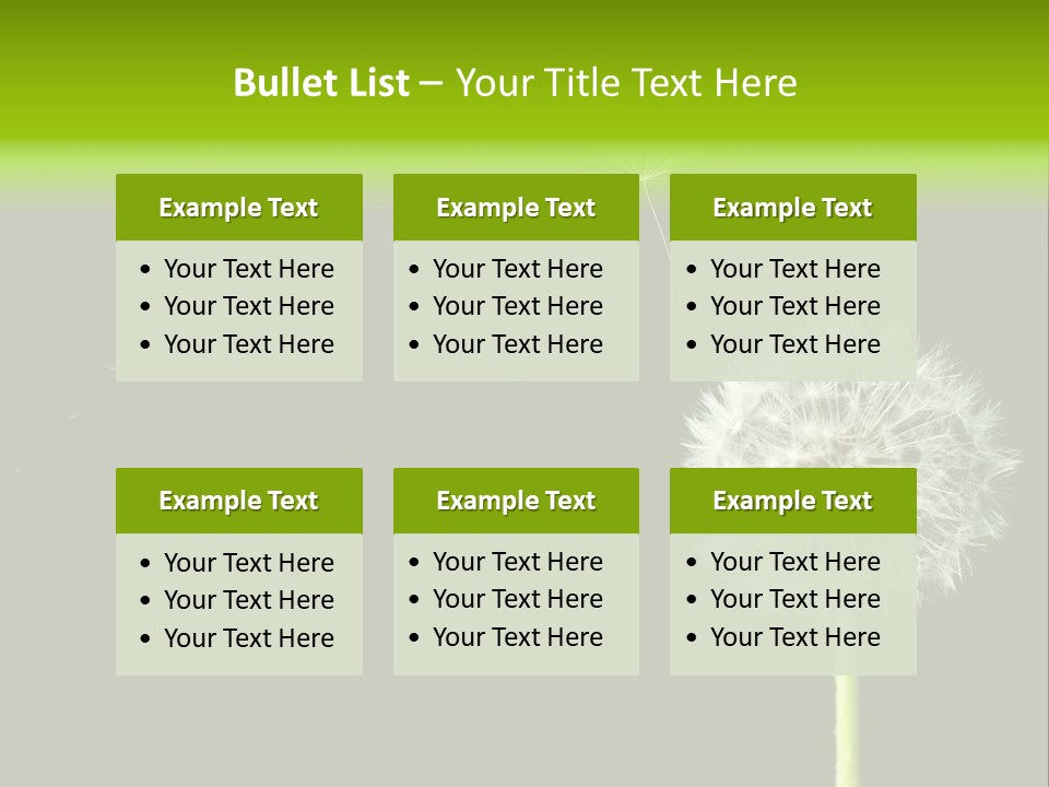 Wehen Pusteblume Blume PowerPoint Template