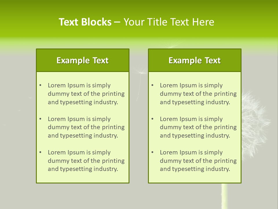 Wehen Pusteblume Blume PowerPoint Template