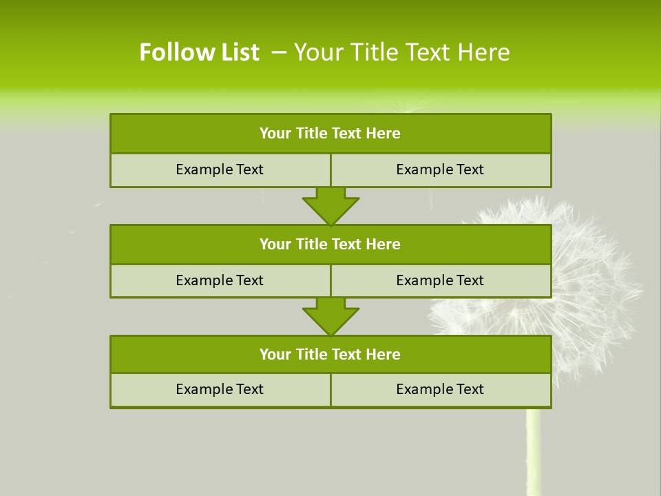 Wehen Pusteblume Blume PowerPoint Template