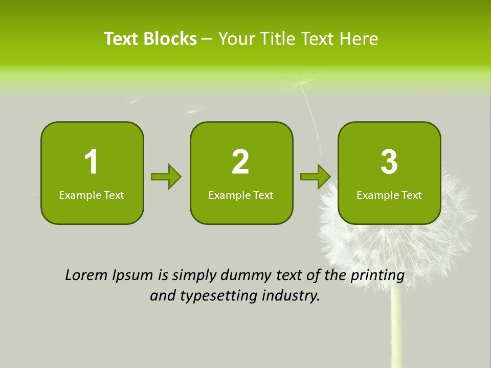 Wehen Pusteblume Blume PowerPoint Template