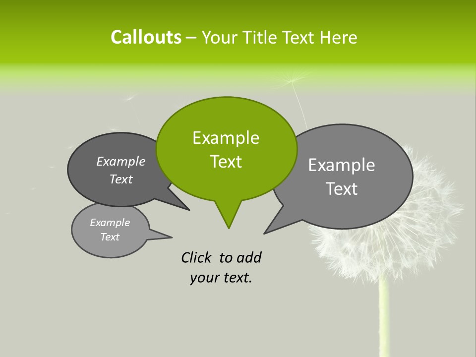 Wehen Pusteblume Blume PowerPoint Template