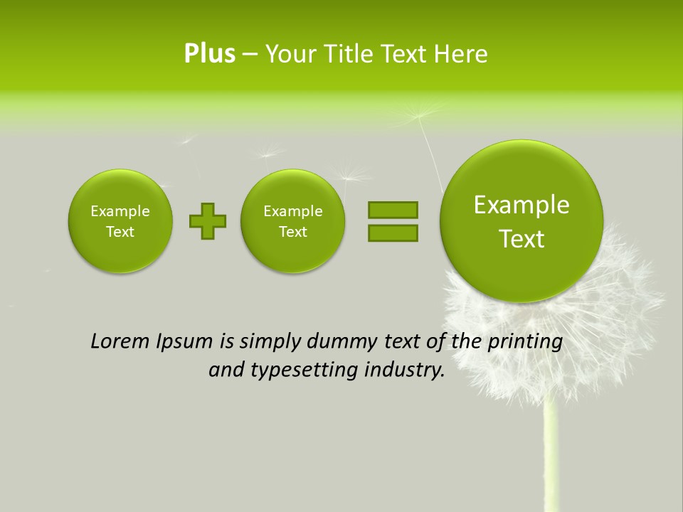 Wehen Pusteblume Blume PowerPoint Template