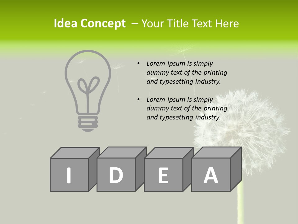 Wehen Pusteblume Blume PowerPoint Template