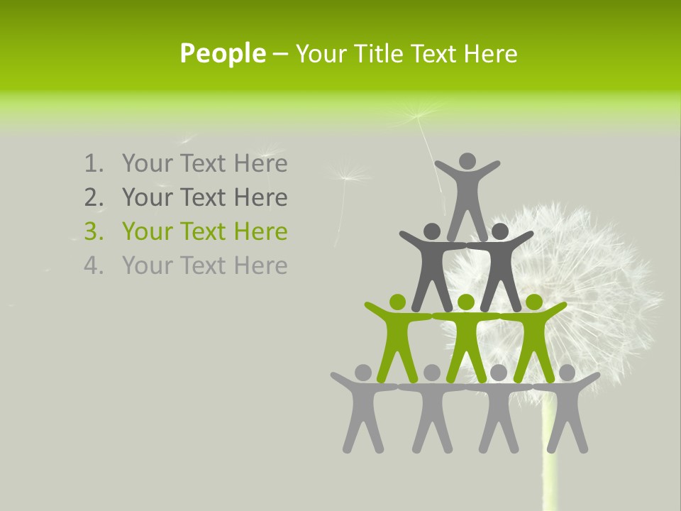 Wehen Pusteblume Blume PowerPoint Template