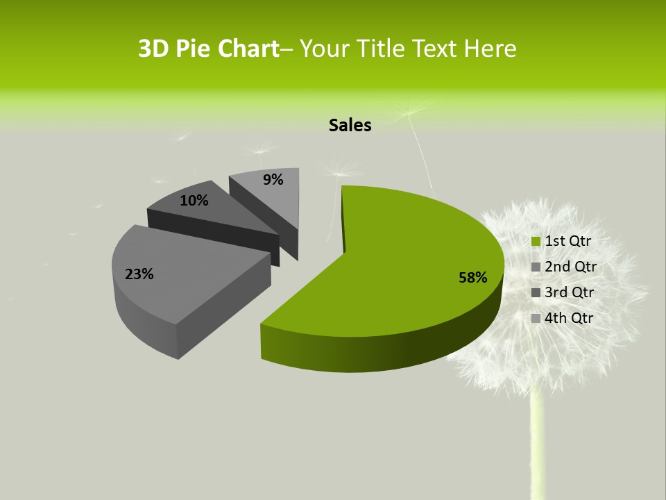 Wehen Pusteblume Blume PowerPoint Template